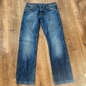 Men’s D&G denim Size 32 High Rise Straight Leg Wide Bottom Blue Faded